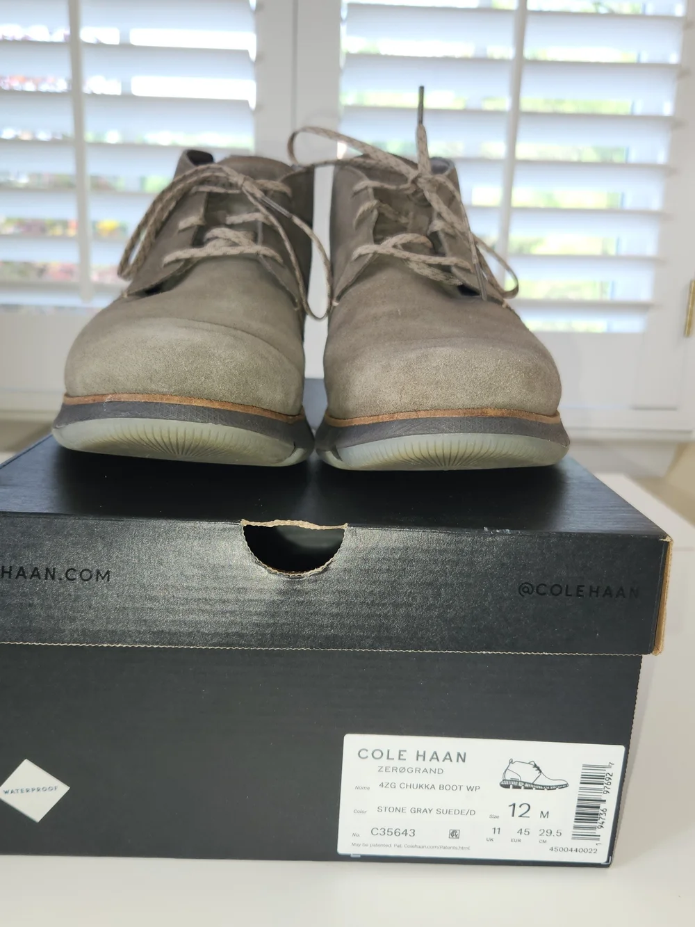 Cole Haan Men's Taupe Suede Chukka Boots with ZERO Insole